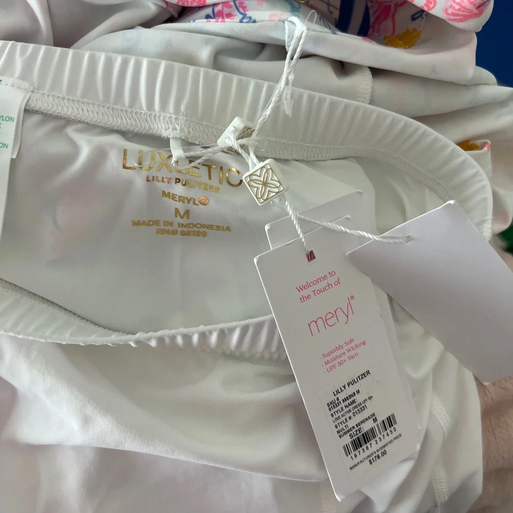 NWT Lilly Pulitzer White Golf Skort with Pink & Blue Accents - Picture 4 of 5
